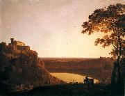 Joseph wright of derby Lake Nemi at Sunset oil painting on canvas